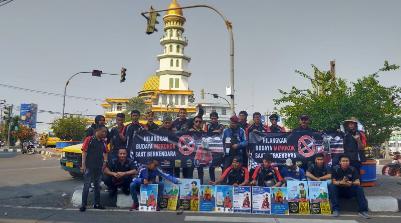 SSFC Ciledug Kampanyekan Larangan Merokok Saat Berkendara
